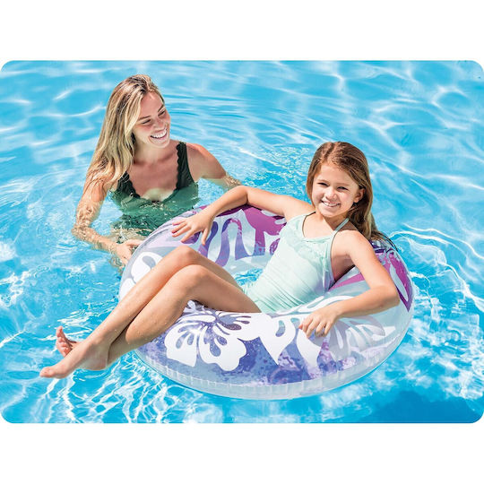 Intex Hawaiian Flowers Kids' Swim Ring with Diameter 91cm. from 9 Years Old Blue