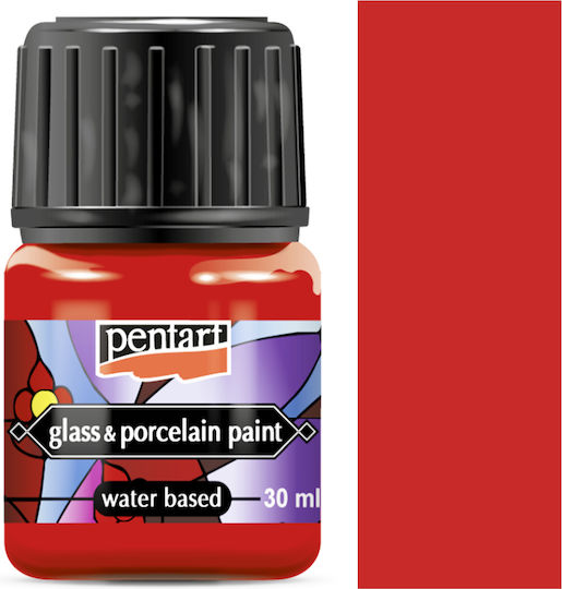 Pentart Special Craft Paint Red for Porcelain and Glass 30ml