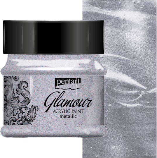 Pentart Vopsea Specială pentru Craft Argintiu 50ml