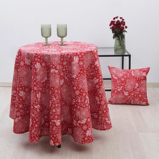 Dimeco Weihnachtsdekorativer Kissenbezug Quadratisch Rot 45x45cm