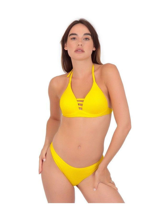 Set Bikini Τριγωνάκι Κίτρινο