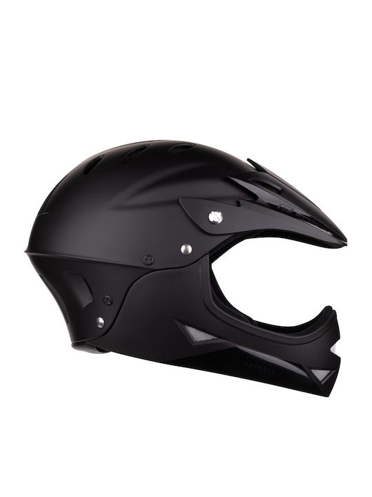 Force Kinderfahrrad- / Rollerhelm Vollgesicht für Abfahrt Fahrrad Schwarz