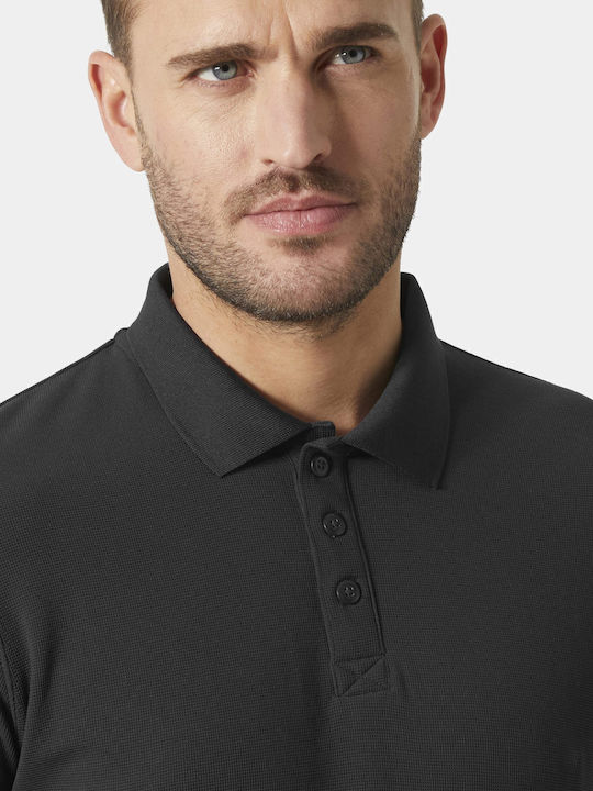 Men's Short Sleeve Polo T-shirt Black