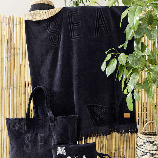 Nima Sea Serene Βαμβακερή Jacquard με Κρόσσια 160x90εκ.