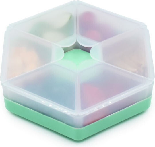 Melii Snackle Box Hexagon Plastic Kids' Food Container Green