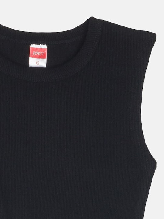 Παιδικό Crop Top Αμάνικο Μαύρη