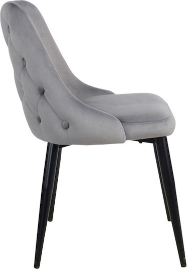 Zedna Scaune Sala de mese Catifelate Catifea gri 1buc 51x58x84buc