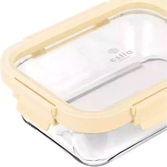 Estia Click&Seal Cutie pentru Mâncare Sticlă Ivory Potrivit pentru Cuptor cu Microunde 1520ml 1buc