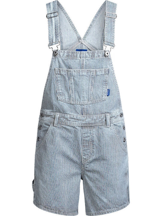 Damen Jumpsuit White-Blue