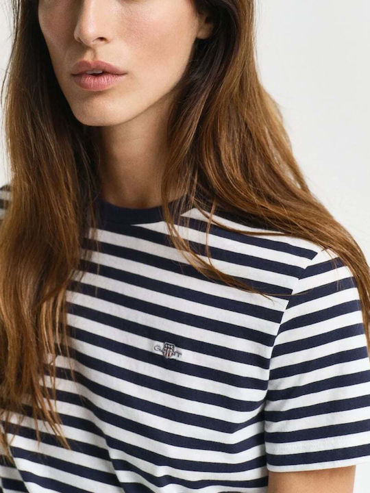 Γυναικείο T-shirt Ριγέ Μπλε