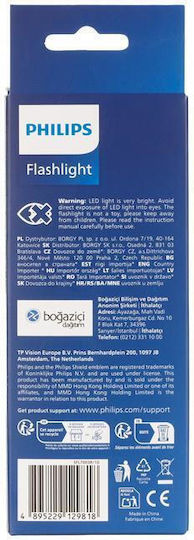 Philips Lumină de lucru și de sit, cu baterie Lanternă LED IPX4 cu Luminozitate Maximă 400lm Negru