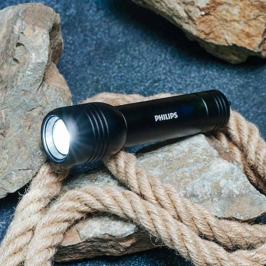 Philips Lumină de lucru și de sit, cu baterie Lanternă LED IPX4 cu Luminozitate Maximă 400lm Negru