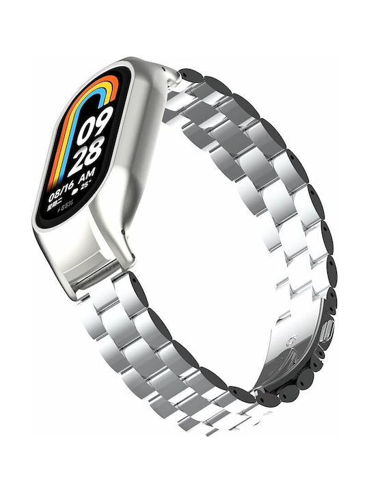 Revomag Curea Argintiu (Smart Band 8 / Smart Band 9 / Smart Band 10)