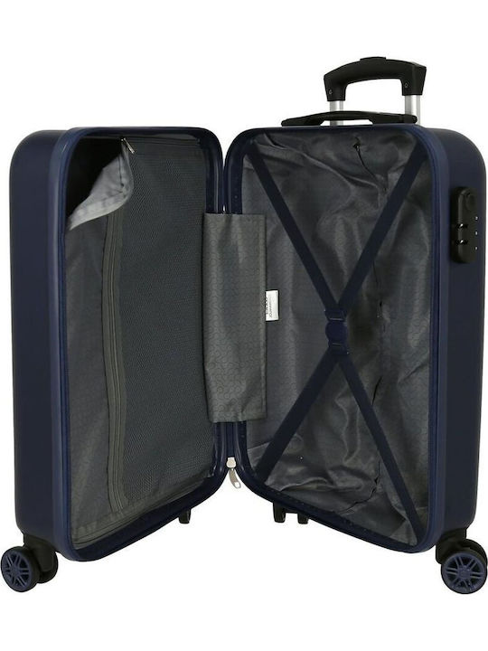 Disney Marvel Avengers Comic Children's Cabin Travel Suitcase Hard Blue with 4 Wheels Height 55cm