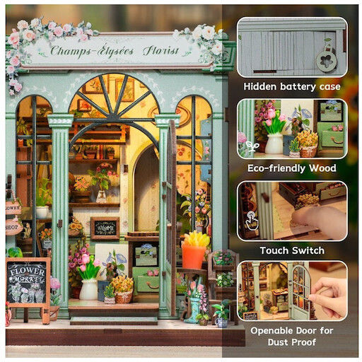 Cutebee Holz-Bauspielzeug Bookstore