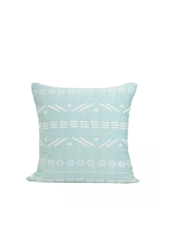 Nima Decorative Pillow Case Raiza made of 100% Cotton Petrol Blue 45x45cm