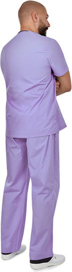 bwell Unisex Purple Pants & Blouse Set