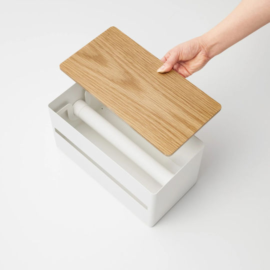 Yamazaki Suport pentru șervețele Metalică Albă 31.2x16.2x17cm Yamazaki Suport pentru șervețele Metalică Albă 31.2x16.2x17cm