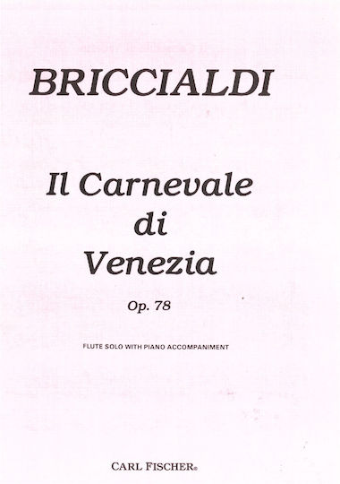 Briccialdi Il Carnevale Di Venezia Op.78 Flute
