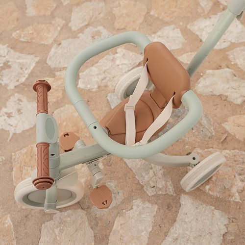 Little Dutch Sunny Flower Convertible with Parental Handle 4 in 1 for Ages 1-3 Green Leaf