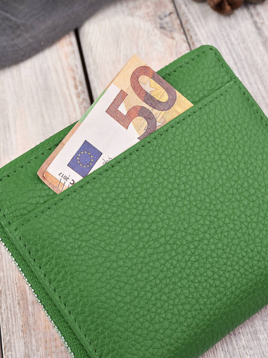 Leder Damen Geldbörse mit RFID Grün