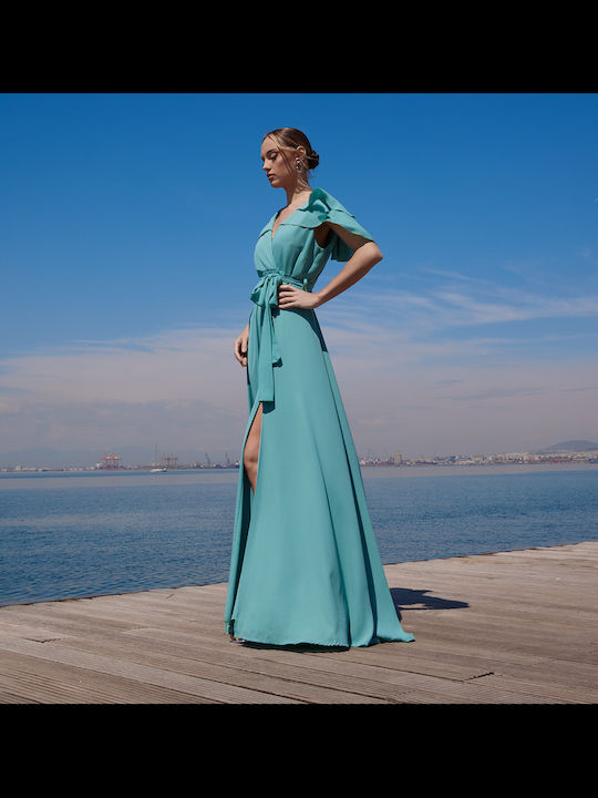 Sommer Maxi Kleid für Hochzeit / Taufe Türkis