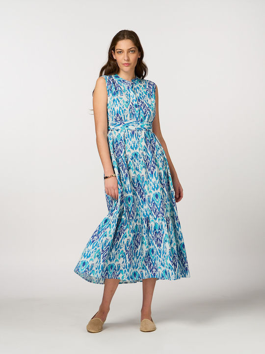 Sommer Midi Kleid Blue