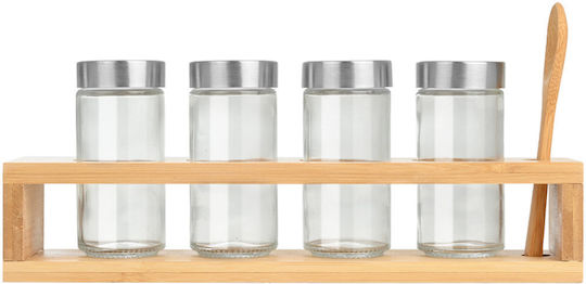 Estia Bamboo Essentials Θήκες Μπαχαρικών Γυάλινες σε Βάση Διάφανη 6τμχ Estia Bamboo Essentials Θήκες Μπαχαρικών Γυάλινες σε Βάση Διάφανη 6τμχ