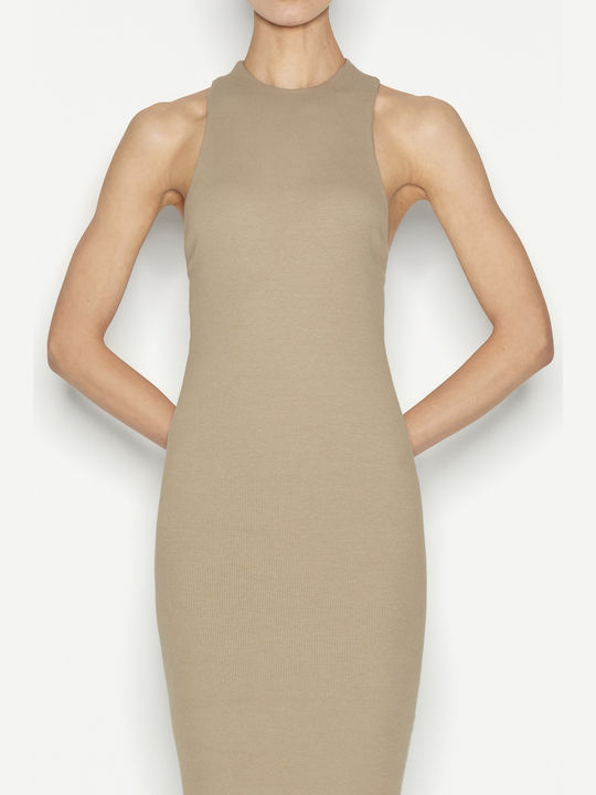 Summer Midi Dress Beige