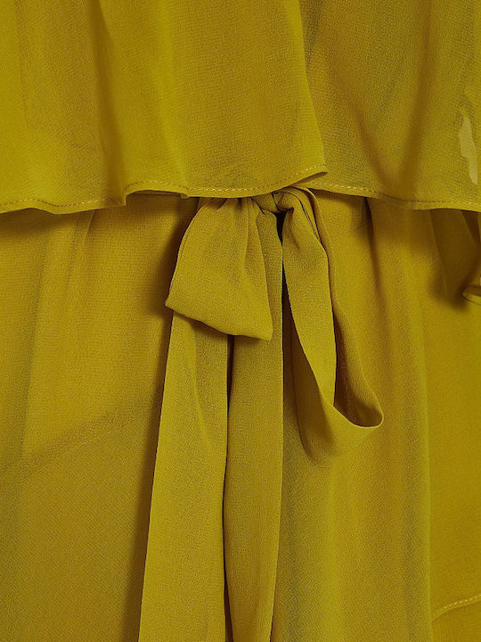 Summer Maxi Dress for Wedding Christening Lime