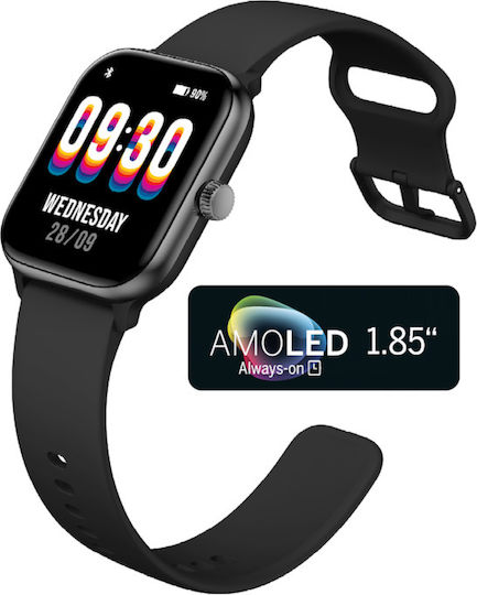 Bea-fon 201 50mm Smartwatch με Παλμογράφο (Μαύρο)