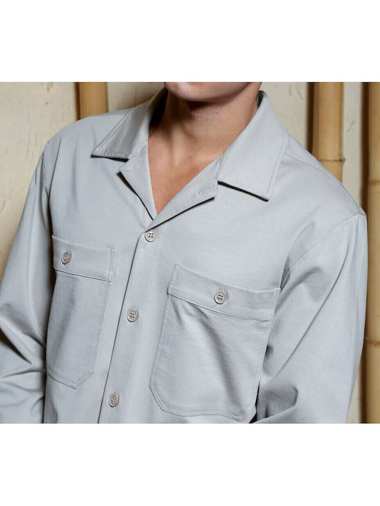 Μακρυμάνικo Overshirt Cream, Ecru