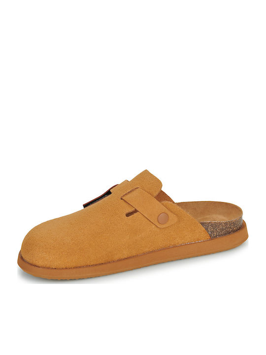 Vibe Mules με Τακούνι σε Καφέ Χρώμα