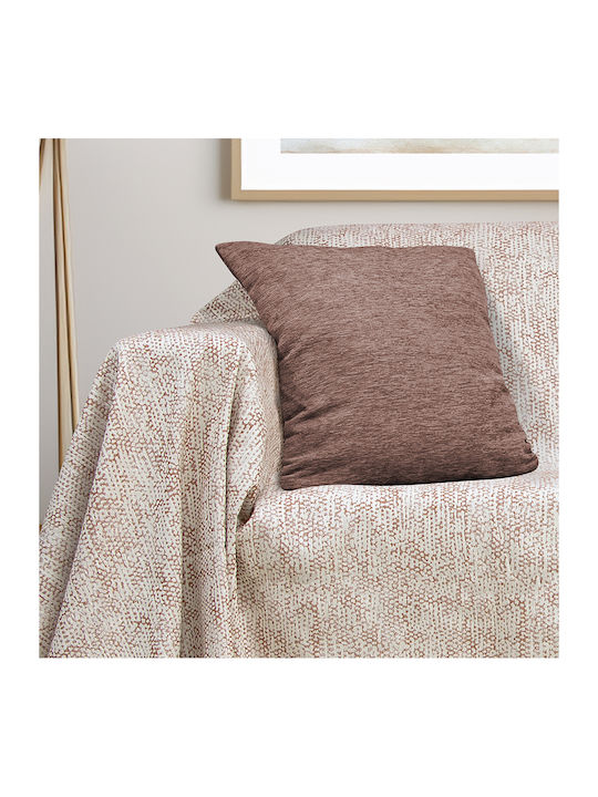 Lino Home Saphire Sofa Throw 2 Sides 180x250cm Terracotta