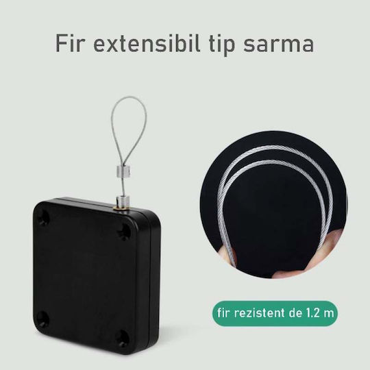 Mecanism de Reîntoarcere pentru Uși până la 120cm Negru