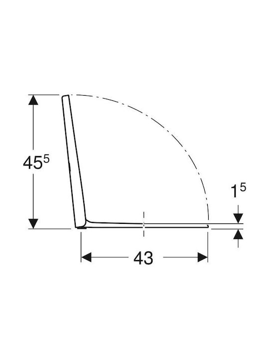 Geberit Icon Καπάκι Λεκάνης Πλαστικό Λευκό