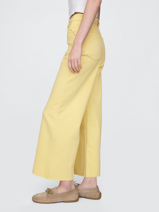 Hoch tailliert Damenjeans in Schlanker Passform Lemon Drop Yellow