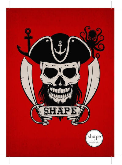 Shape Notebooks Spiral Heft Geregelt A4 120 Blätter 4 Themen Shape 1Stück