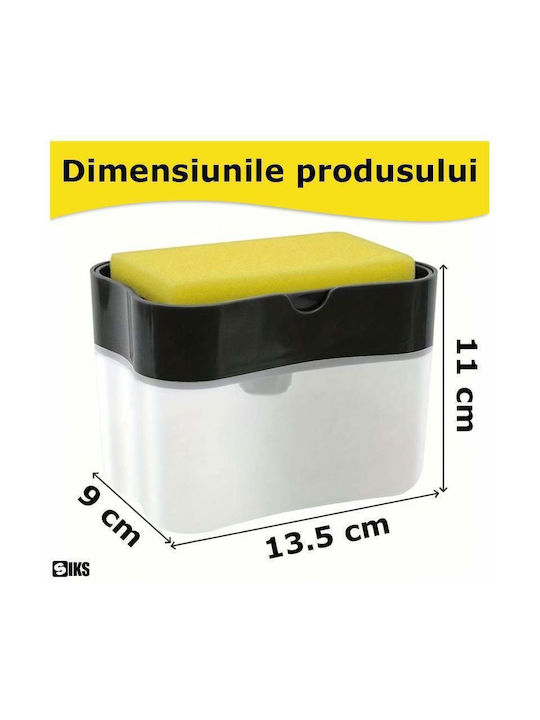 Spender Küche Kunststoff mit Schwammhalter Transparent 380ml