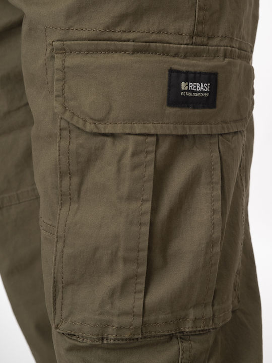 Herrenhosen Cargo Elastisch Khaki