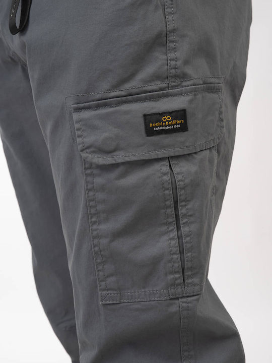 Men's Cargo Elastic Slim Fit Trousers Blue