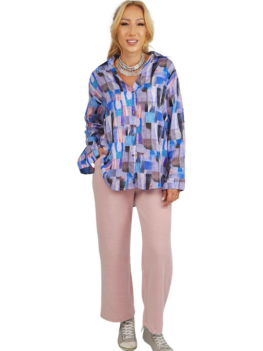 Women's Long Sleeve Shirt Colorful