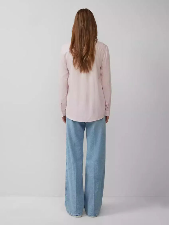 Μακρυμάνικο Γυναικείο Πουκάμισο Soft Rose Ριγέ