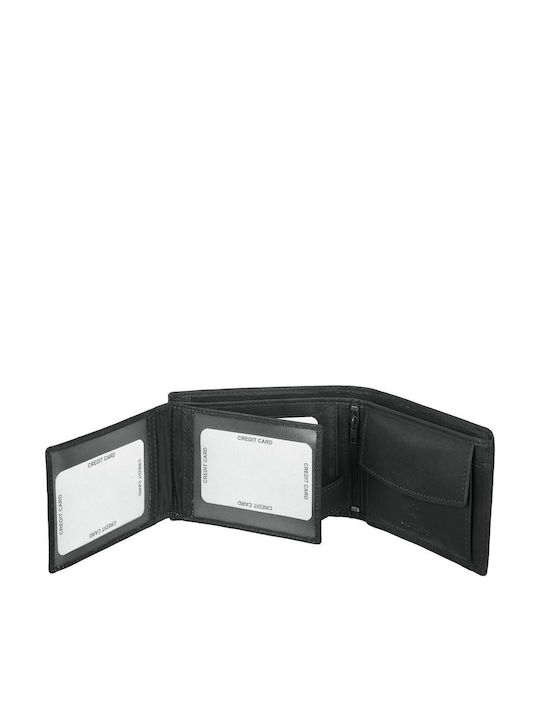 Leather Men's Wallet Classic with RFID Black