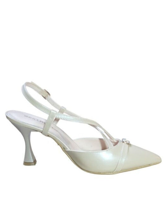 Pointed Toe Beige Heels