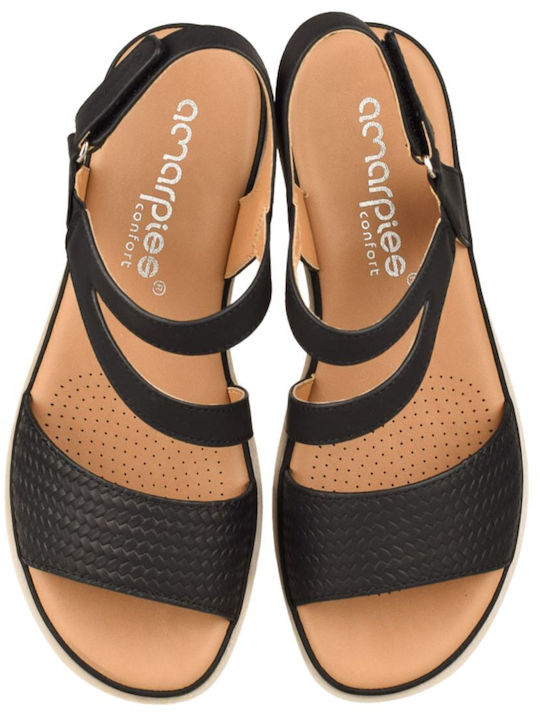 Women's Flat Sandals Anatomic in Black Color