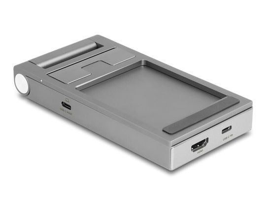 DeLock USB-C Docking Station με HDMI 4K PD Γκρι (88199)