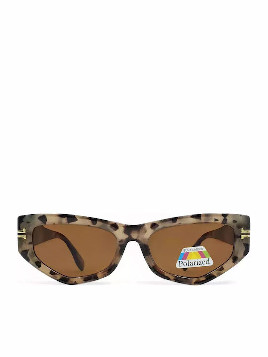 Optosquad Women’s Sunglasses with Brown Tartaruga Horn-Rimmed Frame and Brown Polarized Lens 609634
