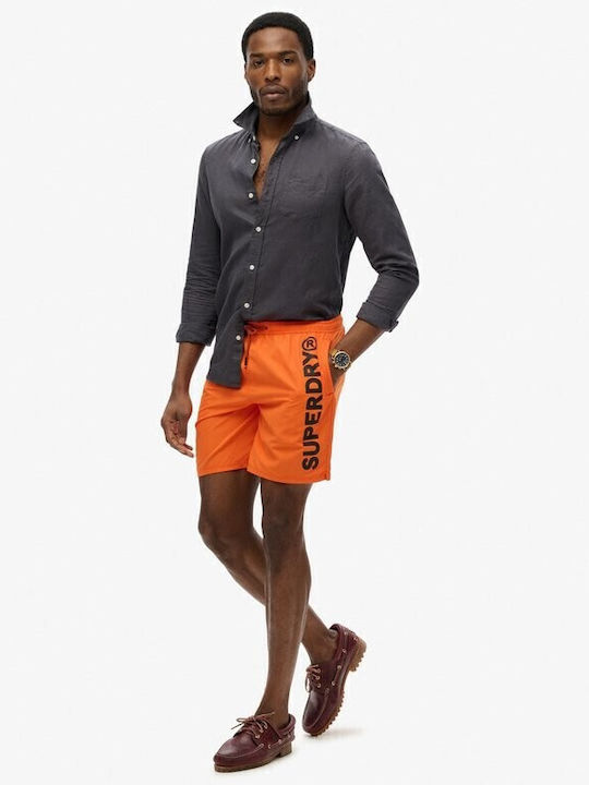 Men's Swimwear Shorts Orange with Patterns