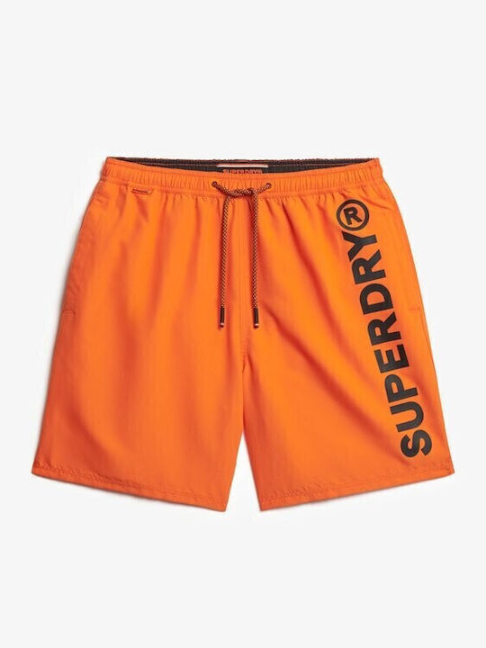 Men's Swimwear Shorts Orange with Patterns